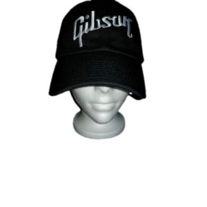 Gibson Guitars Fitted Cap Black White Logo Label Reads One Size